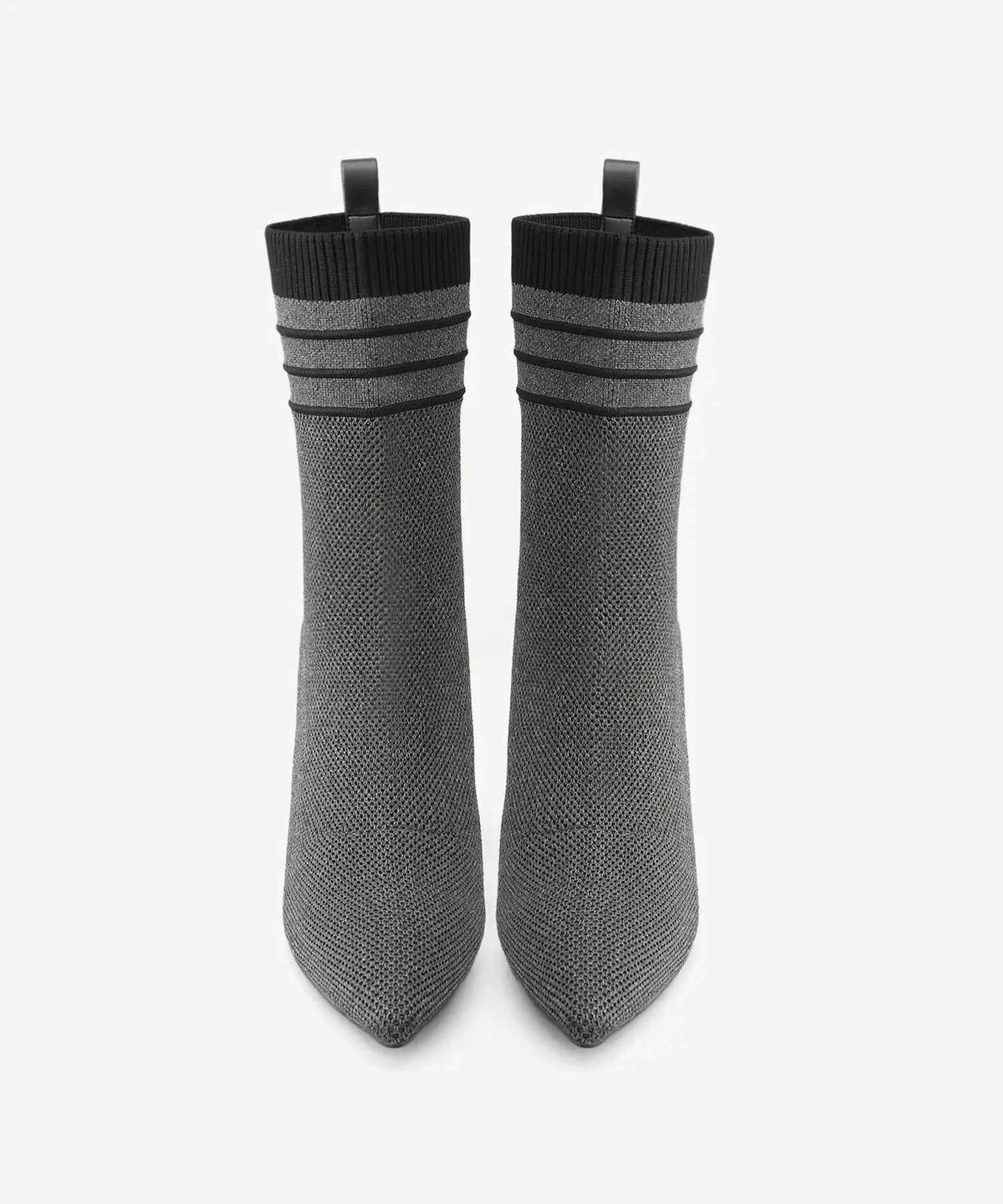 KnitBand Pointed Toe Heeled Ankle Boot