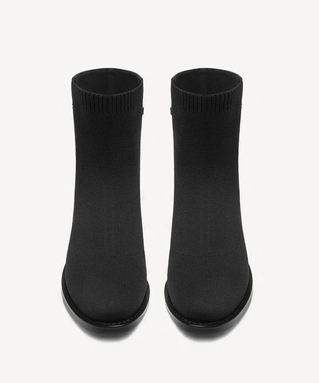 EaseWalk Round Toe Sock Flat Ankle Boot