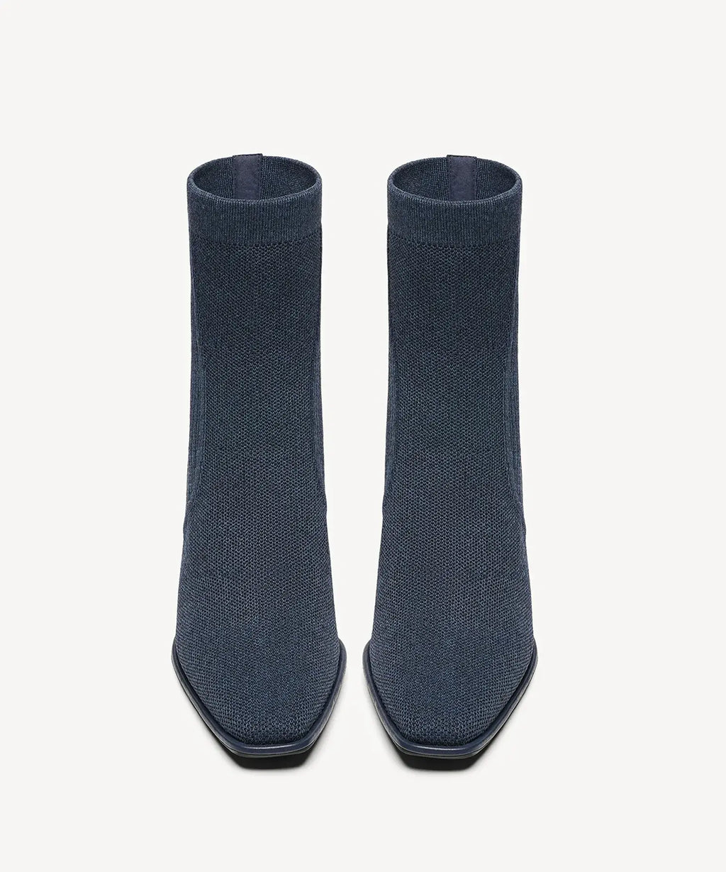 Elegliss Square Toe Sock Ankle Boot