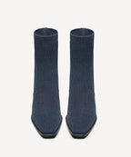 Elegliss Square Toe Sock Ankle Boot