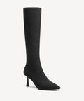 Spectrum Lift Pointed Toe Heeled High Boot - 2X Wide - Black / US 6 | EU 36.5 | UK 4