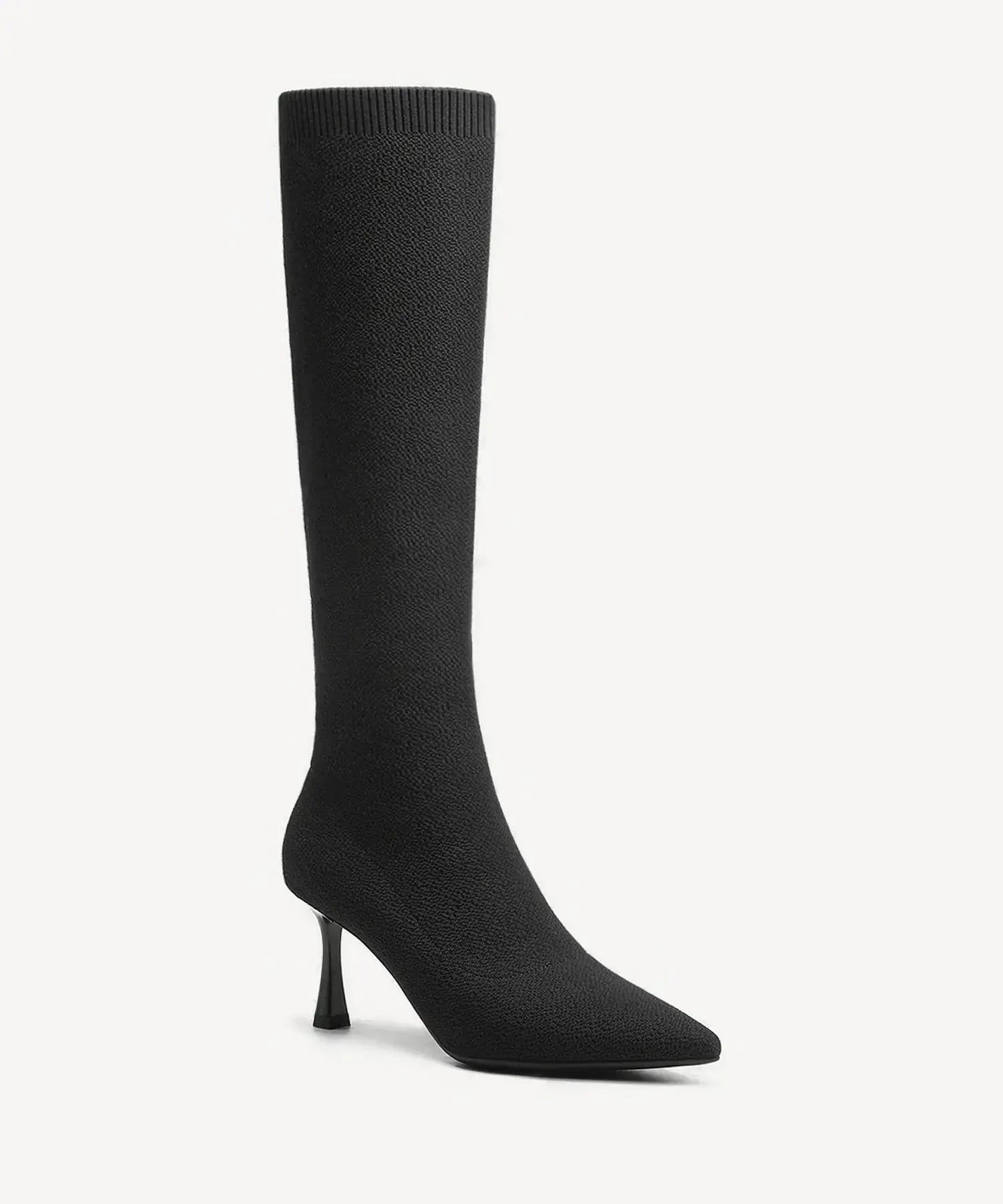 Spectrum Lift Pointed Toe Heeled High Boot - 2X Wide - Black / US 8 | EU 39 | UK 6