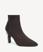 SparkleFlow Pointed Toe Heeled Ankle Boot