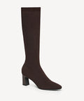 ThermoGrace Pointed Toe Block Heeled High Boot - Coffee / US 8 | EU 39 | UK 6