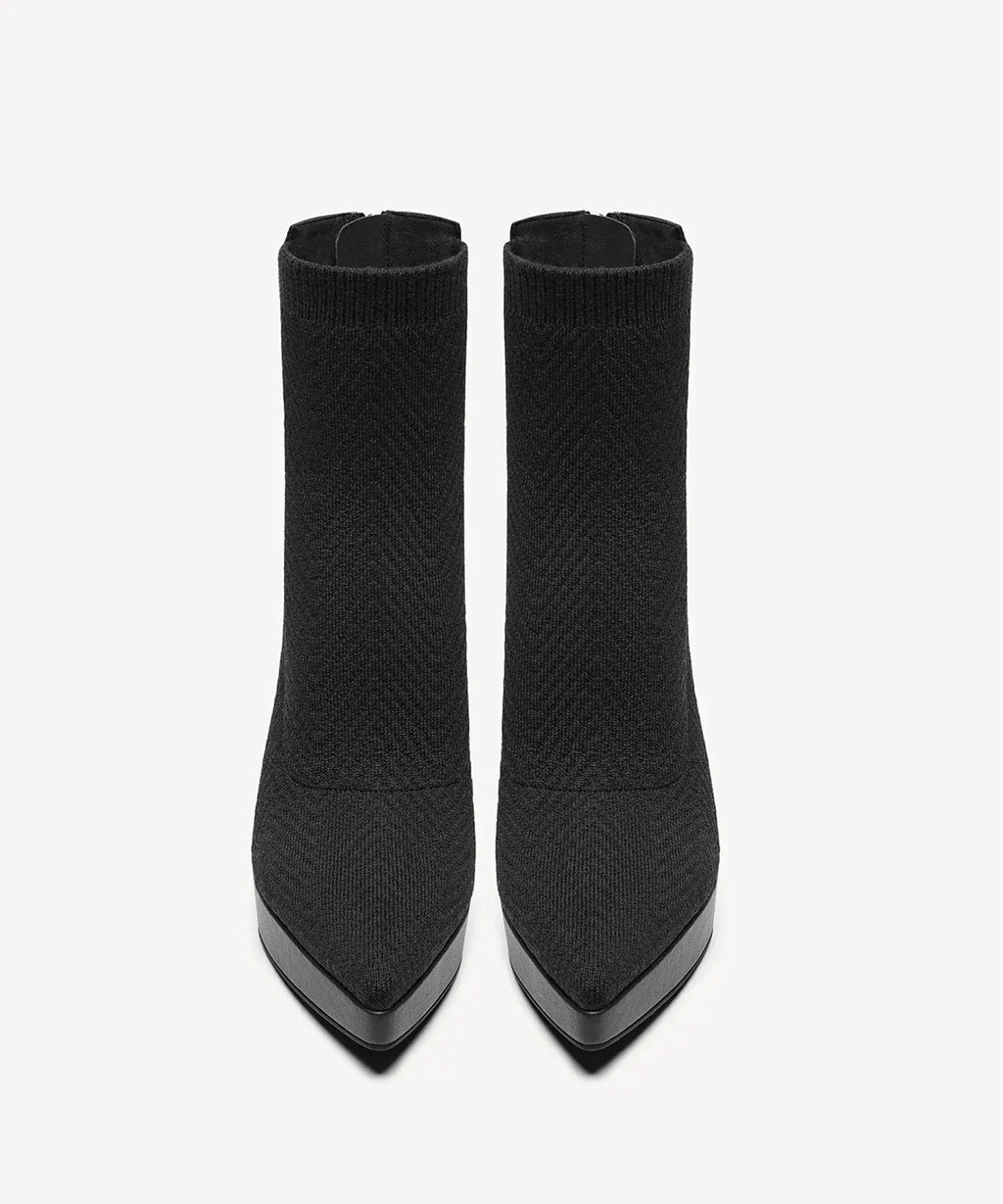SassyMove Pointed Toe Soles Ankle Boot - Ultra Warm