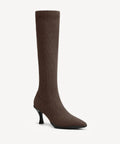 BelleVoyage Warm-Lined Pointed Toe Heeled Long Boot - Coffee / US 9 | EU 40 | UK 7