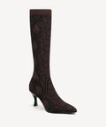 BelleVoyage Minimalist Pointed Toe Heeled Long Boot - Brown Snake Print / US 8.5 | EU 39.5 | UK 6.5