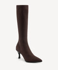 BelleVoyage Minimalist Pointed Toe Heeled Long Boot - Coffee / US 8 | EU 39 | UK 6