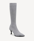 BelleVoyage Minimalist Pointed Toe Heeled Long Boot - Grey / US 7.5 | EU 38 | UK 5.5