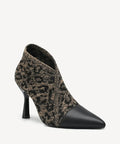 EchoStep Vivid Vogue Stiletto Ankle Boot - Apricot Leopard / US 6.5 | EU 37 | UK 4.5