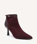Serene Stiletto Pointed Toe Ankle Boot - Burgundy / US 7 | EU 37.5 | UK 5
