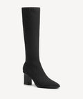 BelleVoyage Block Pointed Toe Heeled High Boot - Black / US 7.5 | EU 38 | UK 5.5