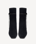 AmberGlow Square Toe Heeled Ankle Boot - Ultra Warm