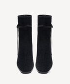 AmberGlow Square Toe Heeled Ankle Boot - Ultra Warm