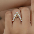 Red Ruby Round Diamond Vanki Ring