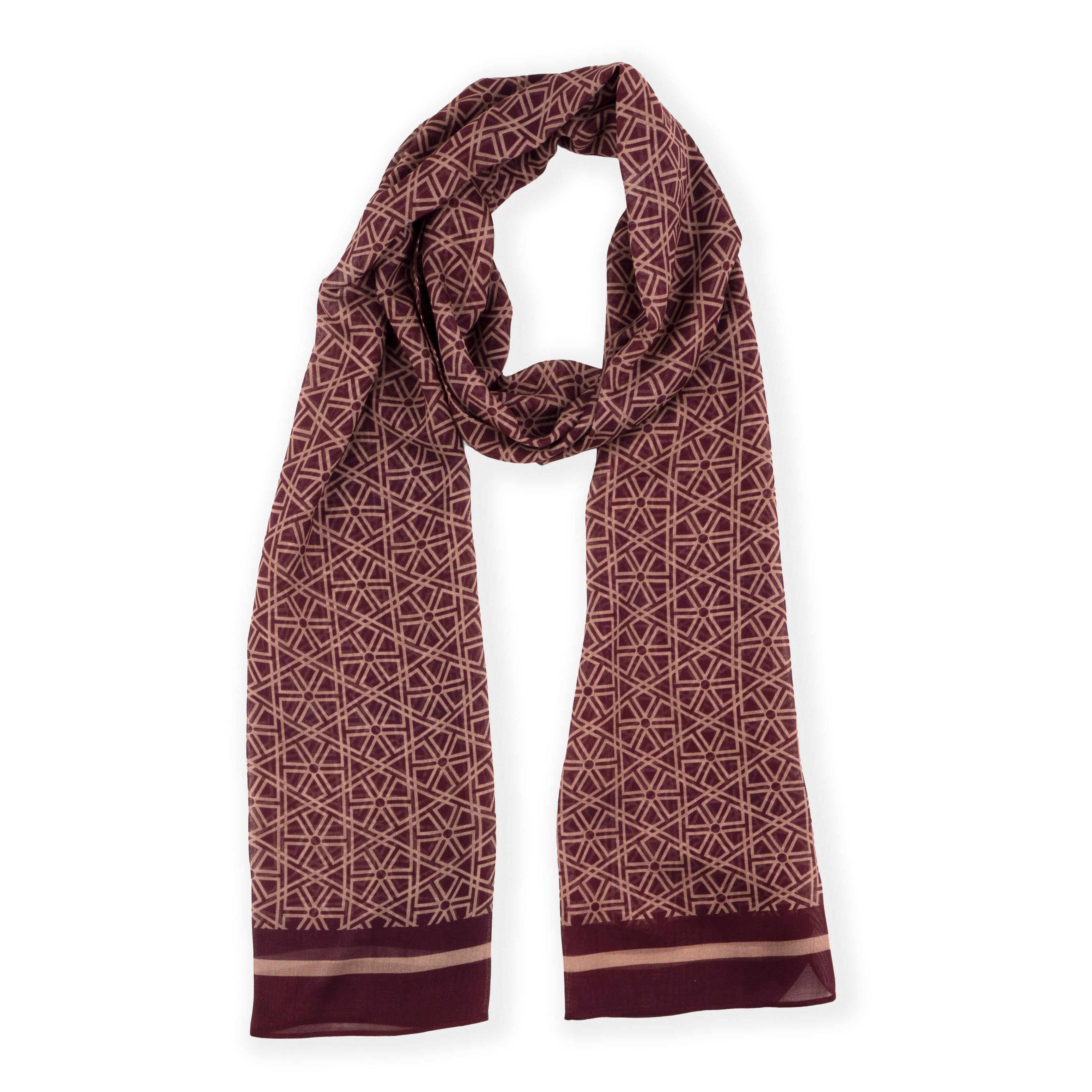 Red and Beige Scarf Taif v2