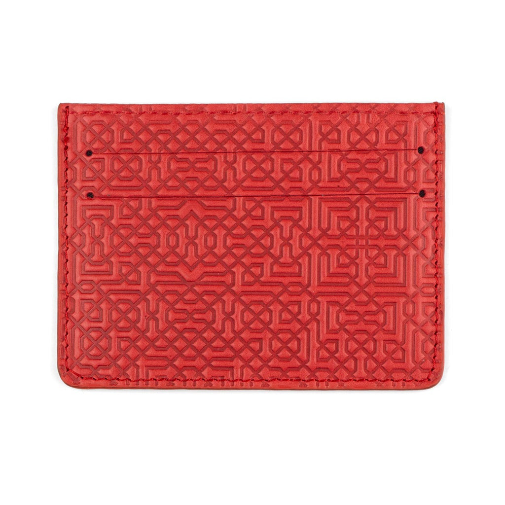 Red Leather Cardholder Garnata