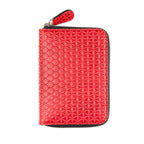 Red Small Leather Wallet Embossed