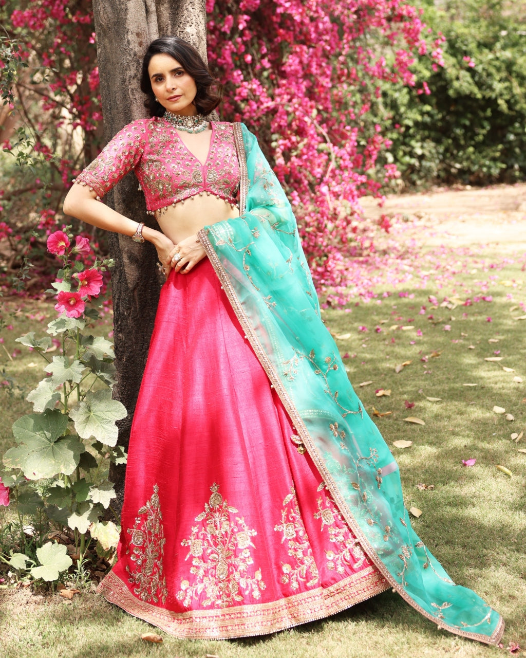 Red Zareen Lehenga By KYNAH, Luxury Indian Fashion & Bridal Wear