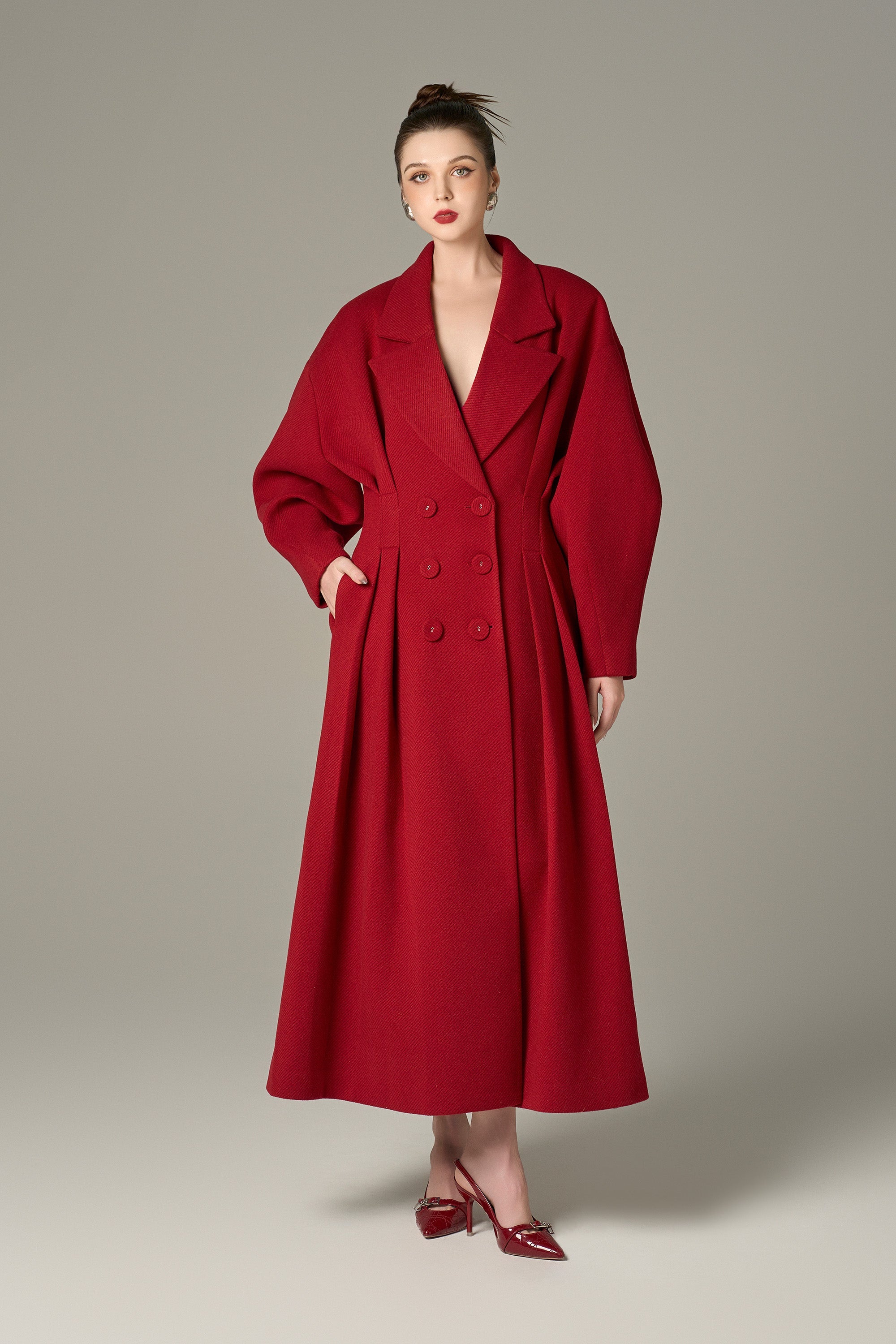 Cozy Oversize Felt Texture Coat