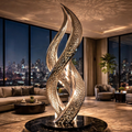 OSO Stainless Steel Reflective DNA Sculpture