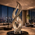 OSO Stainless Steel Reflective DNA Sculpture
