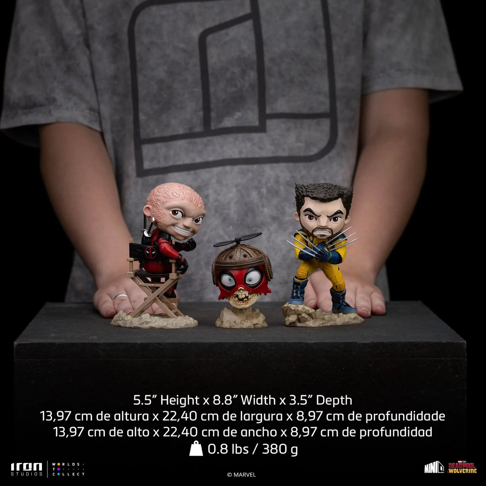 Statue Deadpool, Wolverine and Headpool (Unmasked) - Deadpool & Wolverine - Minico - Iron Studios