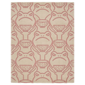 Repeating Frog Motif Hand Tufted Rug