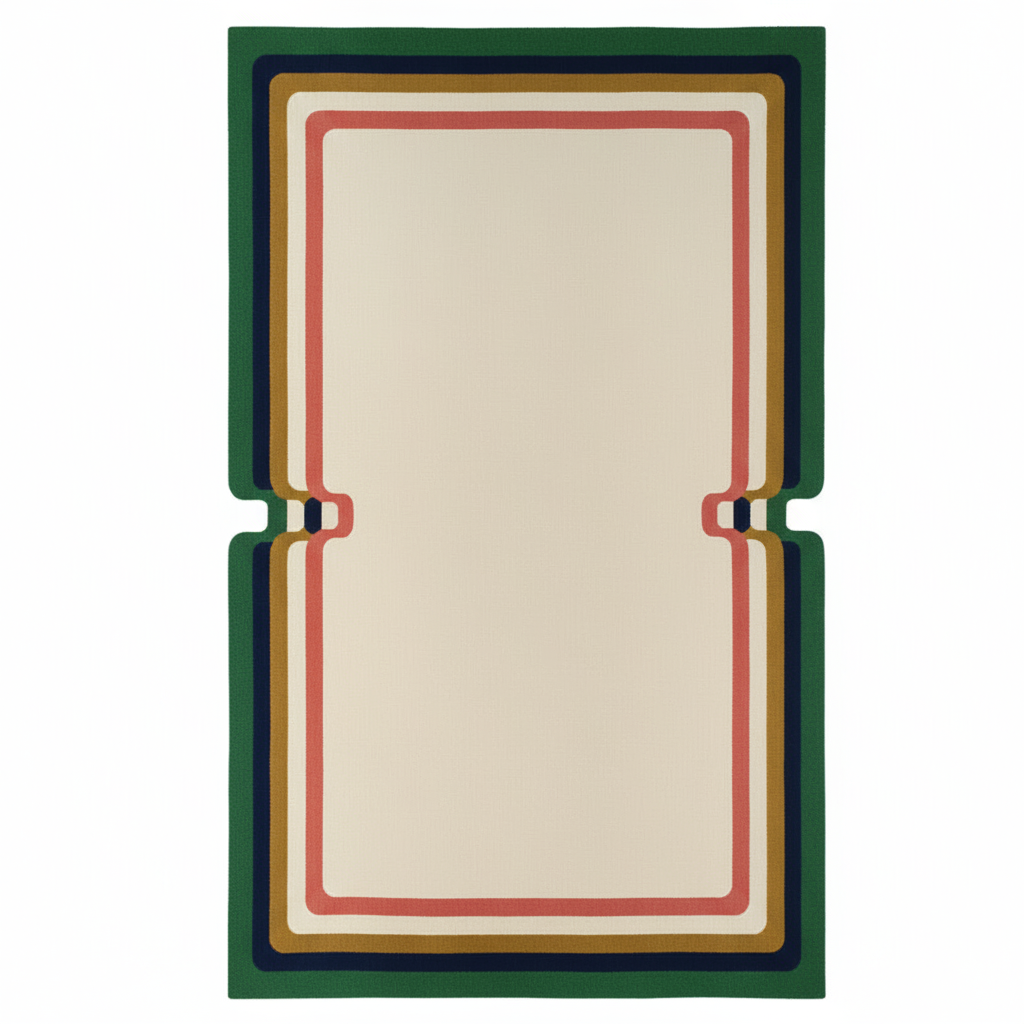 Retro Wave Hand Tufted Wool Rug