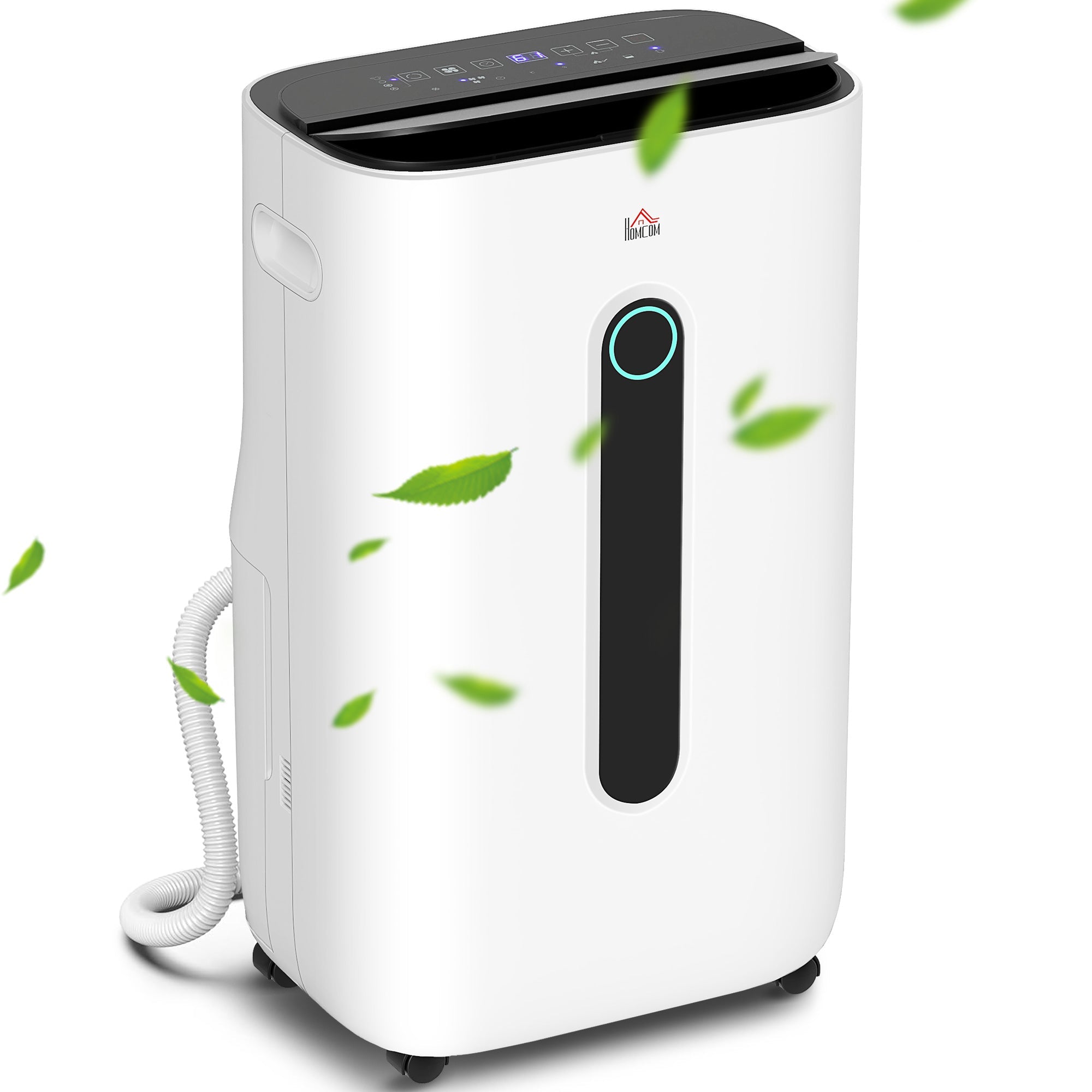 20L/Day Dehumidifier with Air Purifier and HEPA Filter for Home Laundry Basement, White
