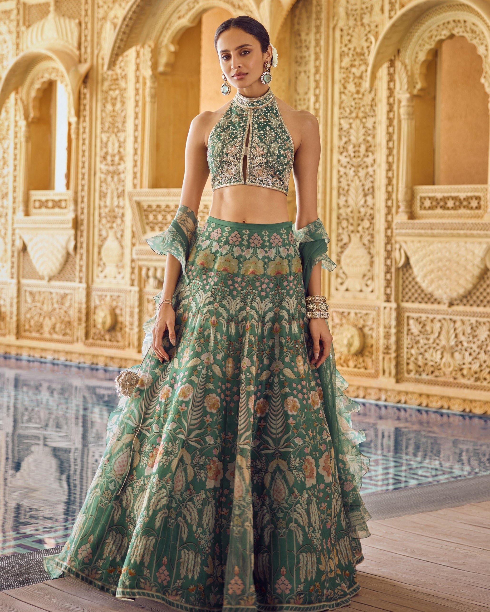 Mist Lehenga Set By KYNAH, Luxury Indian Fashion & Bridal Wear