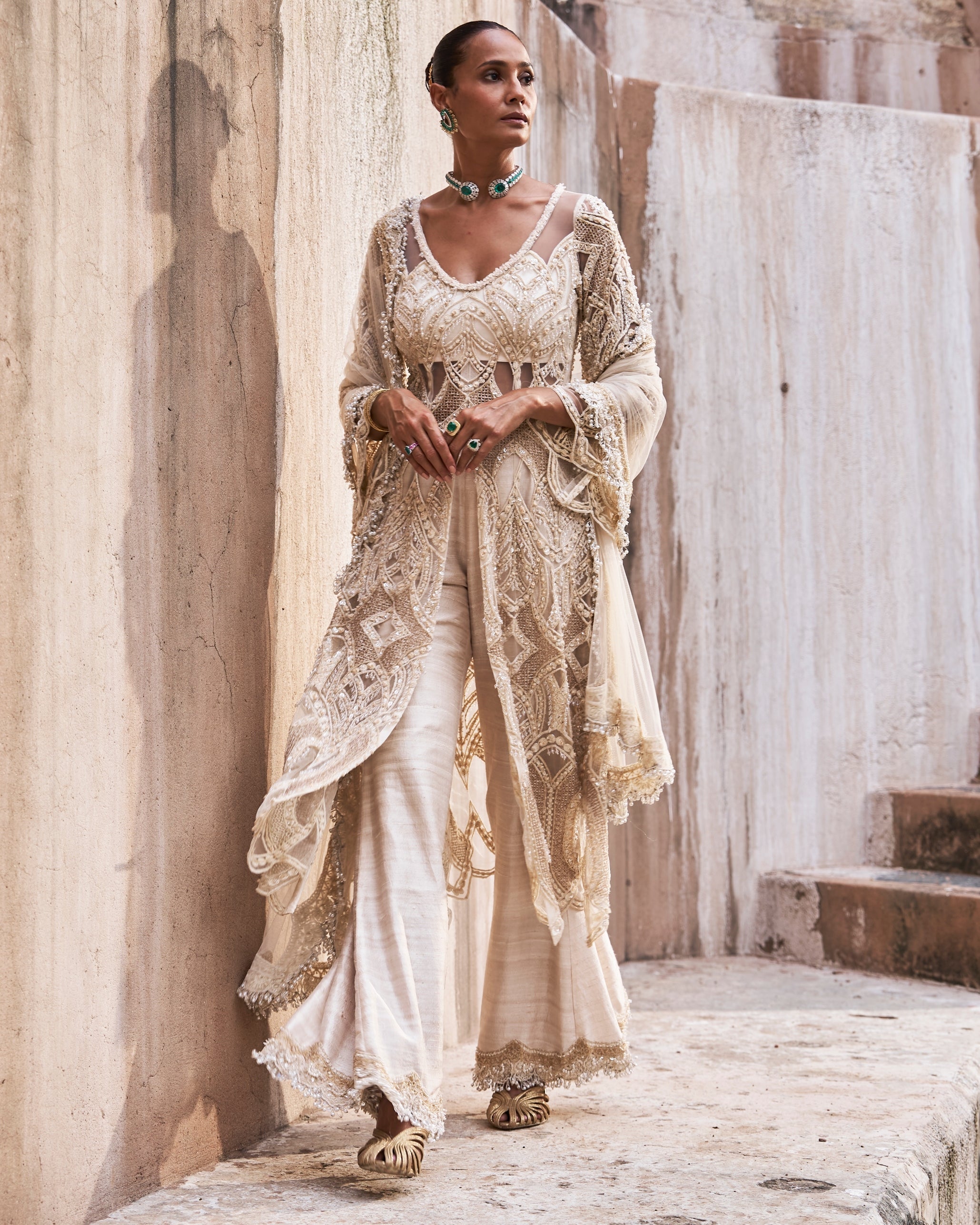Ivory Solace Kurta Set By KYNAH, Luxury Indian Fashion & Bridal Wear