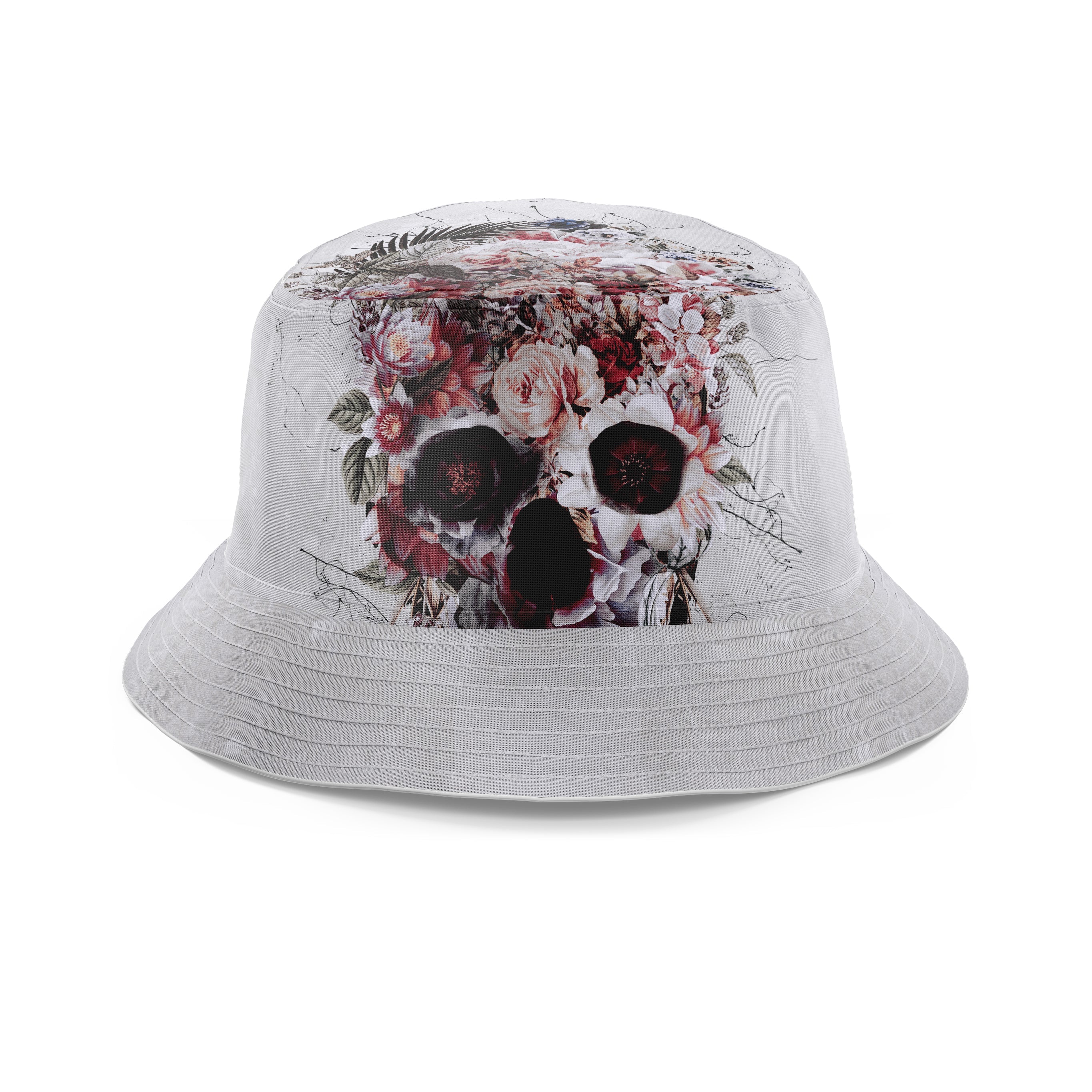 Floral Skull Bucket Hat