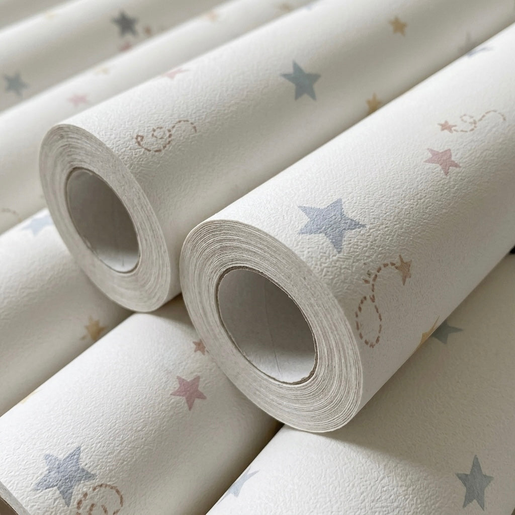 Papel Pintado ESTRELLAS ACUARELA tonos pastel