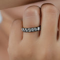 Rose Cut Diamond Eternity Wedding Band