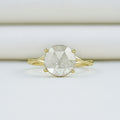 Rose Cut Round Diamond Split Shank Ring