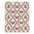 Rose Butterfly Trellis Hand Tufted Wool Rug