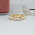 Round Lab Diamond Bezel Set Eternity Band