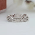 Round Cut Lab Diamond Chain Link Wedding Ring