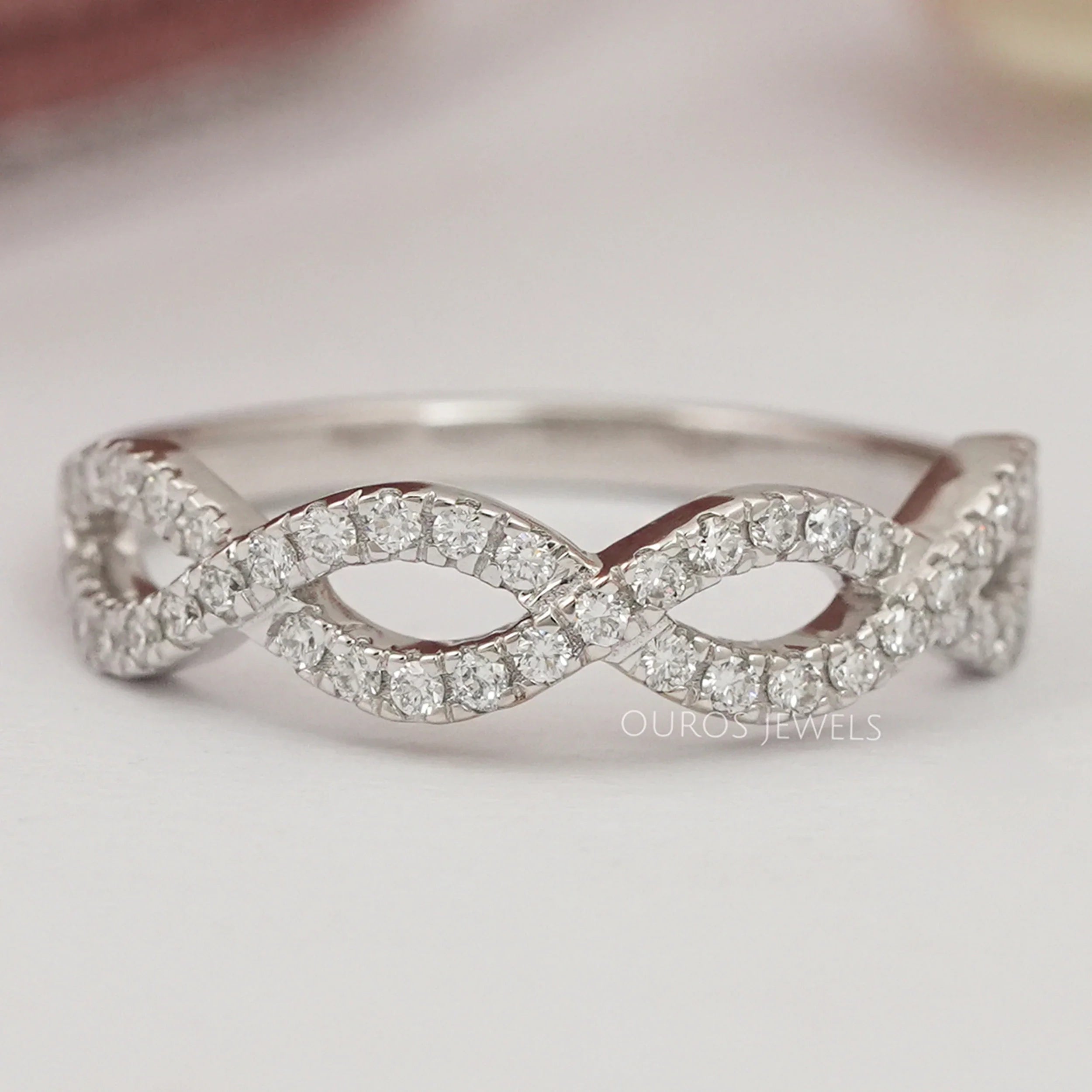 Round Cut Lab Grown Diamond Infinity Band