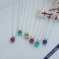 Round Cut Solitaire Gemstone Pendant