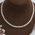 Round  Cut Lab Diamond Tennis Necklace Set