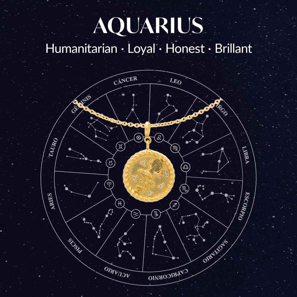 Collar Triple Zodiaco Acuario