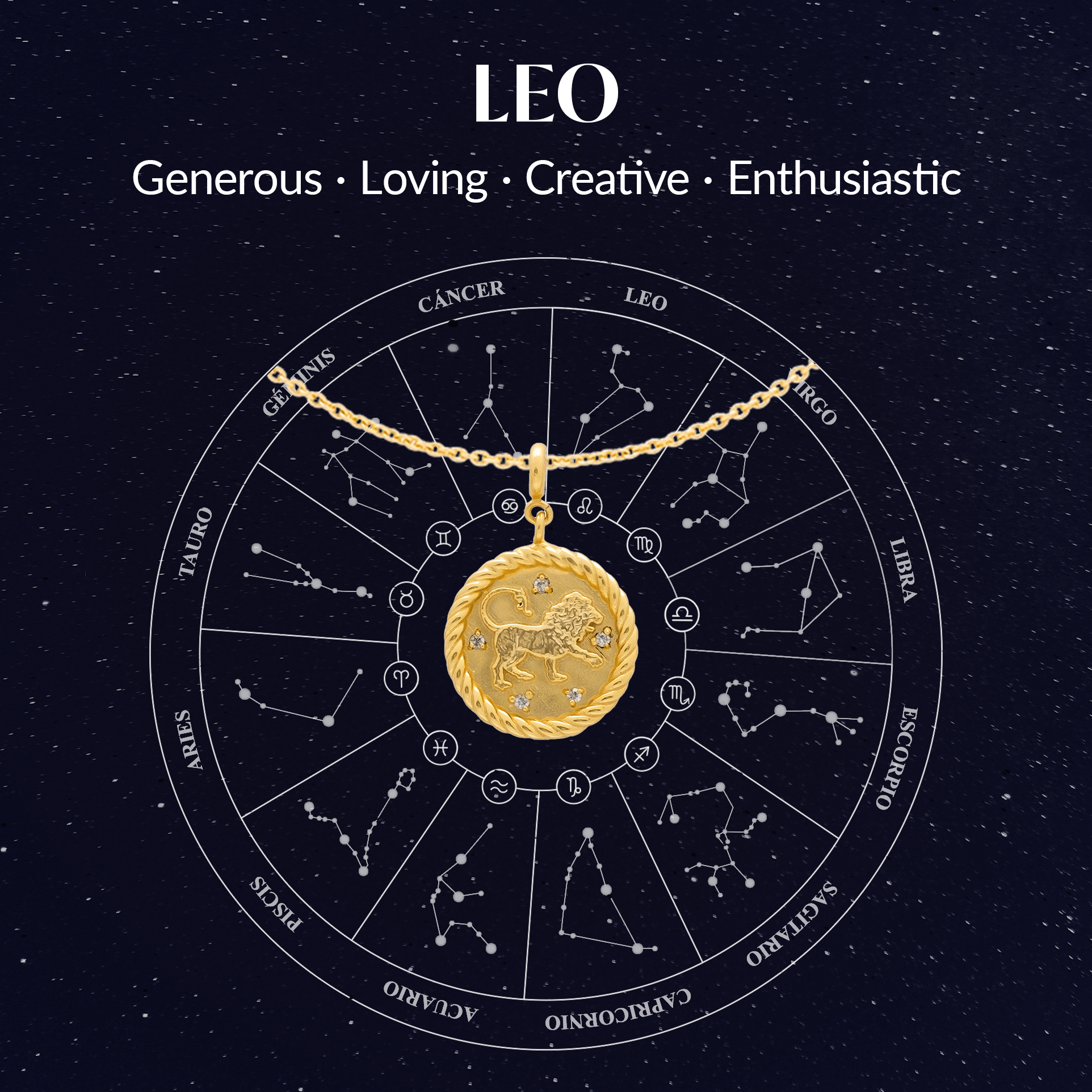 Collar Triple Zodiaco Leo