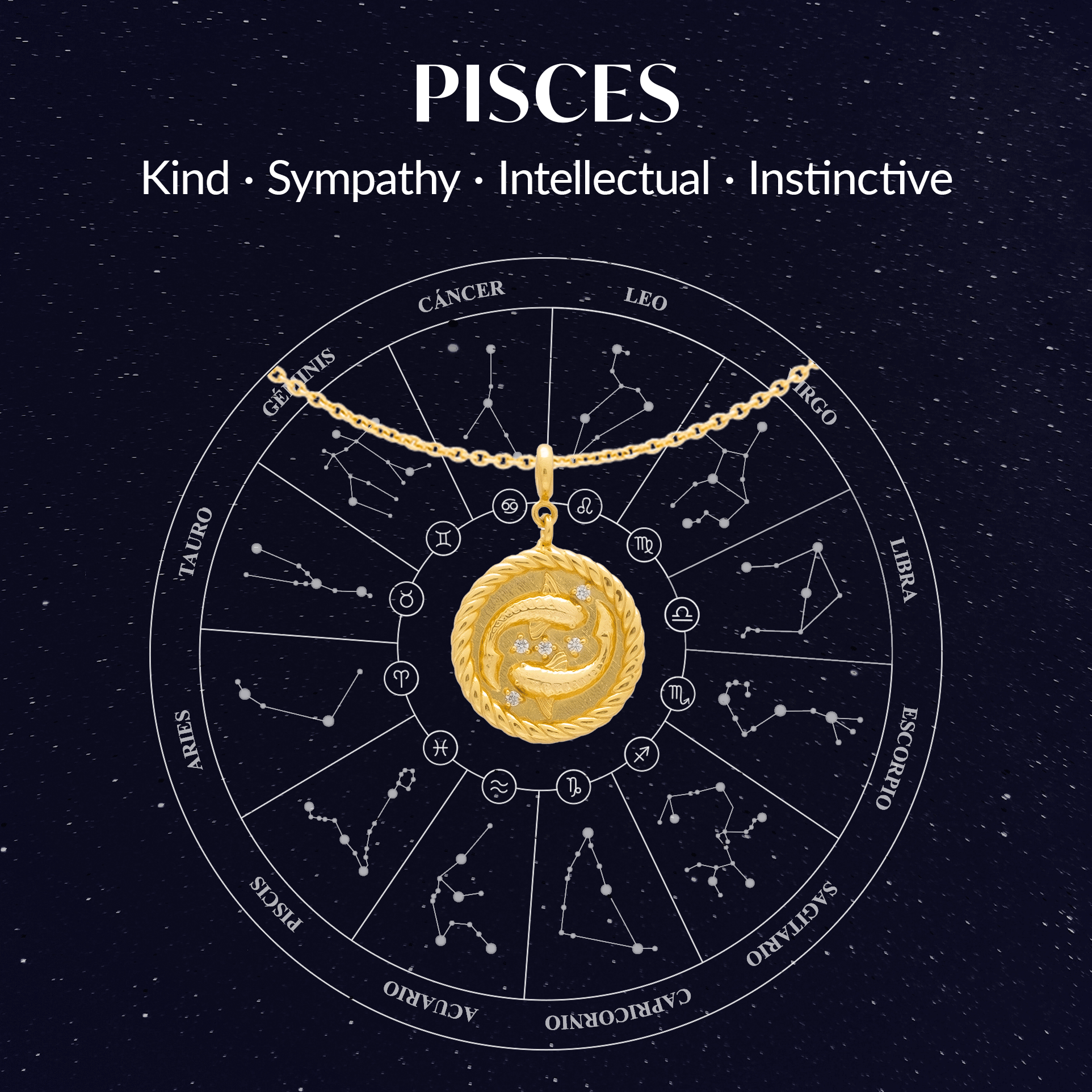 Charm Zodiaco Piscis