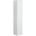 5-Tier Slim Bathroom Linen Cabinet with Adjustable Shelves & Built-in Finger Pull, White