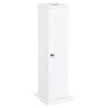 Small Toilet Paper Cabinet, Bathroom Corner Cabinet with Doors and Shelves, White