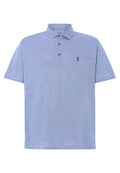 Polo Hombre Manga Corta Premium Algodón Geométrico - Azul 0008_33