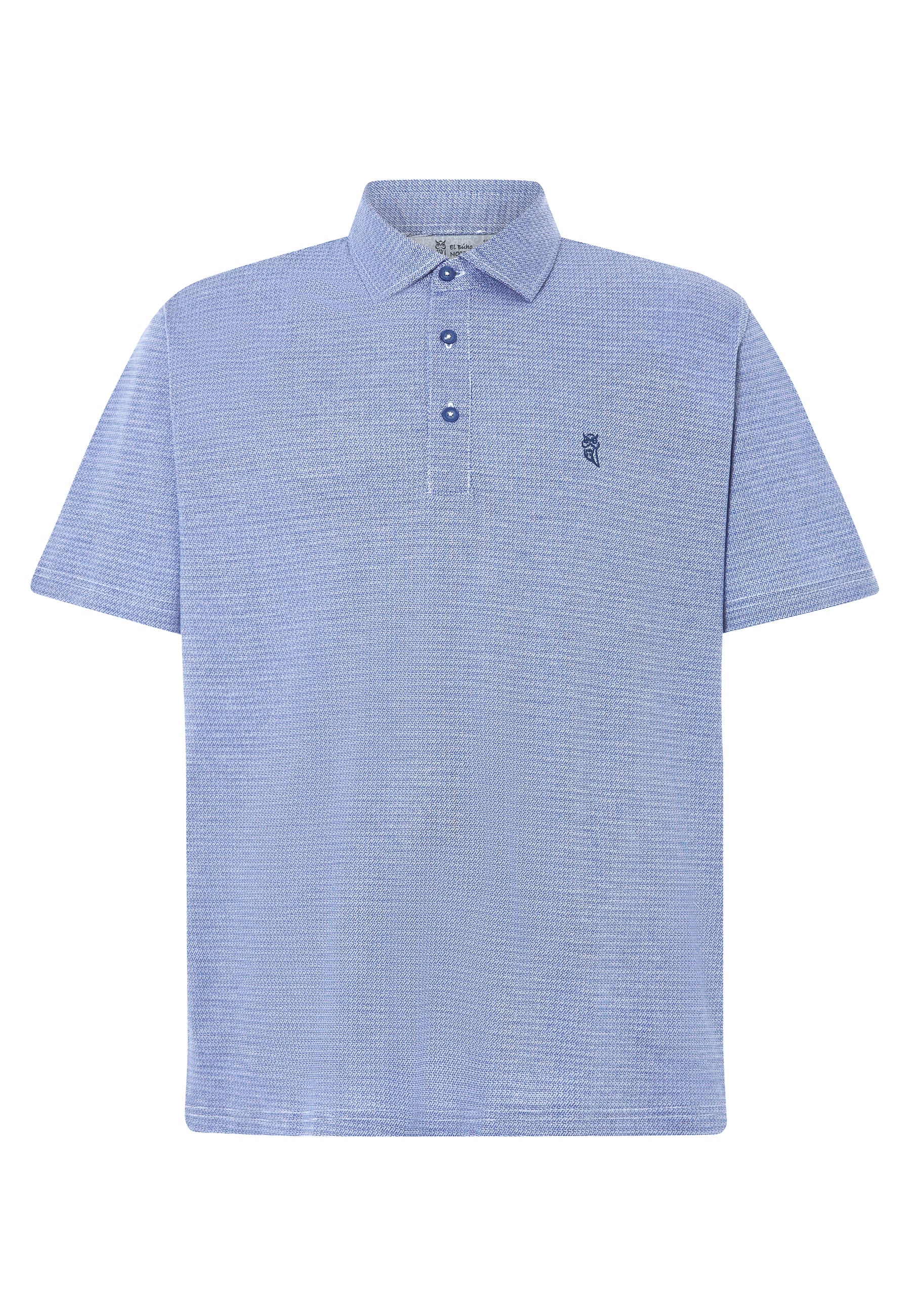 Polo Hombre Manga Corta Premium Algodón Geométrico - Azul 0008_33