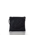 Black-on-Black Anchor Slim Crossbody Handmade in Maine from Recycled Sails